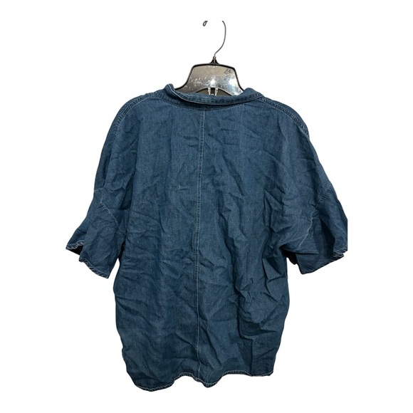 Vero Moda Women's Navy Button Down Shirt - Picture 2 of 3